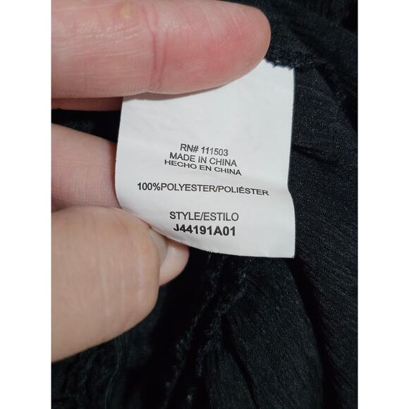 June & Hudson Top Womens Black Peplum Slightly Sheer Blouse Size Small (815) - Picture 6 of 6